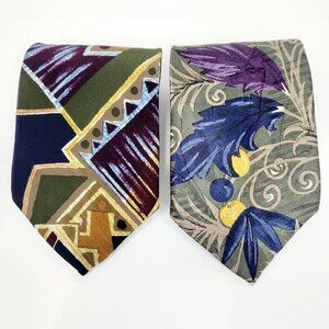 LOT OF 2 CEZANI 100% SILK IMPORTED FROM ITALY TIES